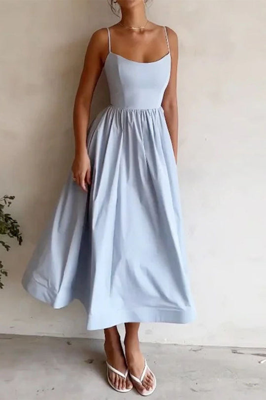 Damen Ballkleid mit Trägern | Midi