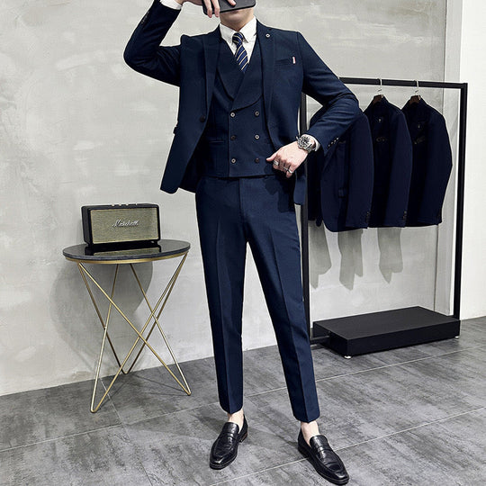 Herren Anzug 3-teilig Slim Fit | Hochzeit Gäste Schmaler Schnit