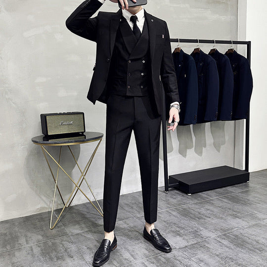 Herren Anzug 3-teilig Slim Fit | Hochzeit Gäste Schmaler Schnit