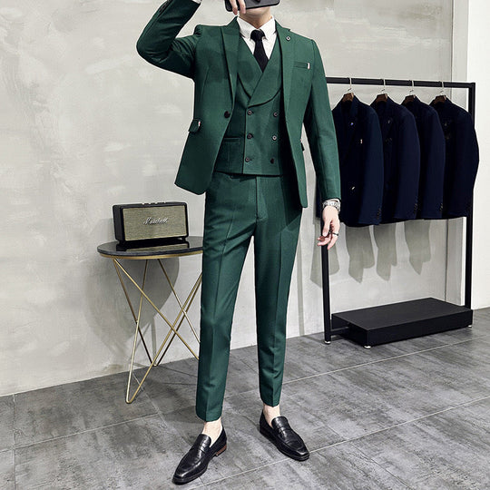 Herren Anzug 3-teilig Slim Fit | Hochzeit Gäste Schmaler Schnit
