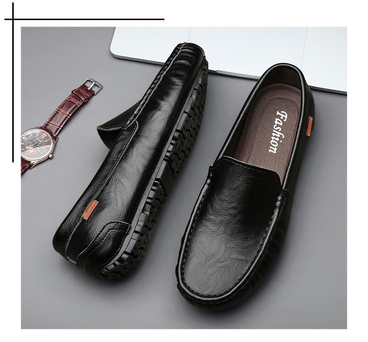 Designer Leder Slipper Im Britischen Stil Loafers