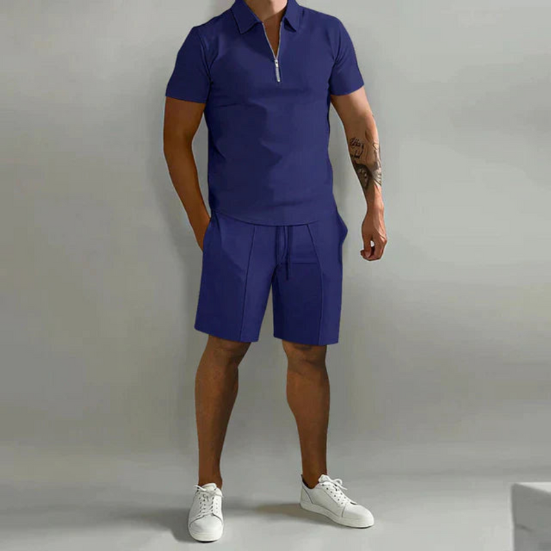 Herren Stilvolles Polo- und Shorts-Set | Sommer
