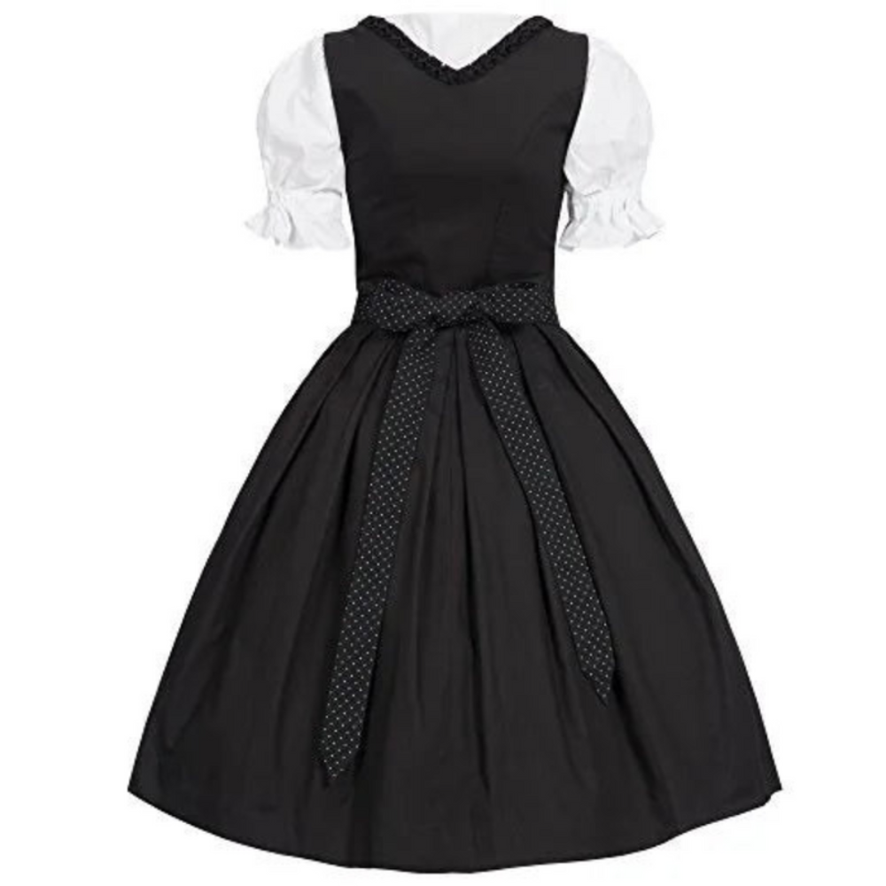 Damen-Oktoberfestkleid | Schnürdetails und Puffärmel
