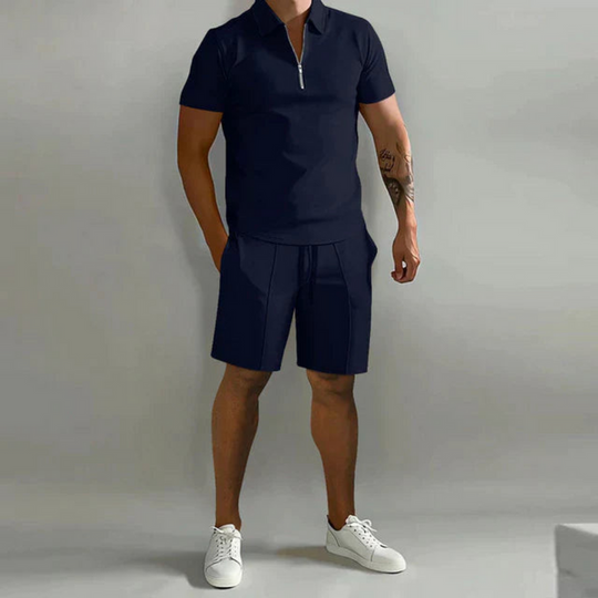 Herren Stilvolles Polo- und Shorts-Set | Sommer
