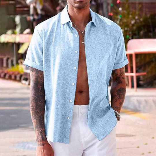 Herren Klassisches Button-Up Hemd | Sommerlich Elegant