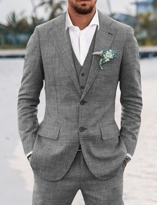 Herren Anzug 3-teilig Slim Fit | Hochzeit Gäste Moderner Klassischer Look