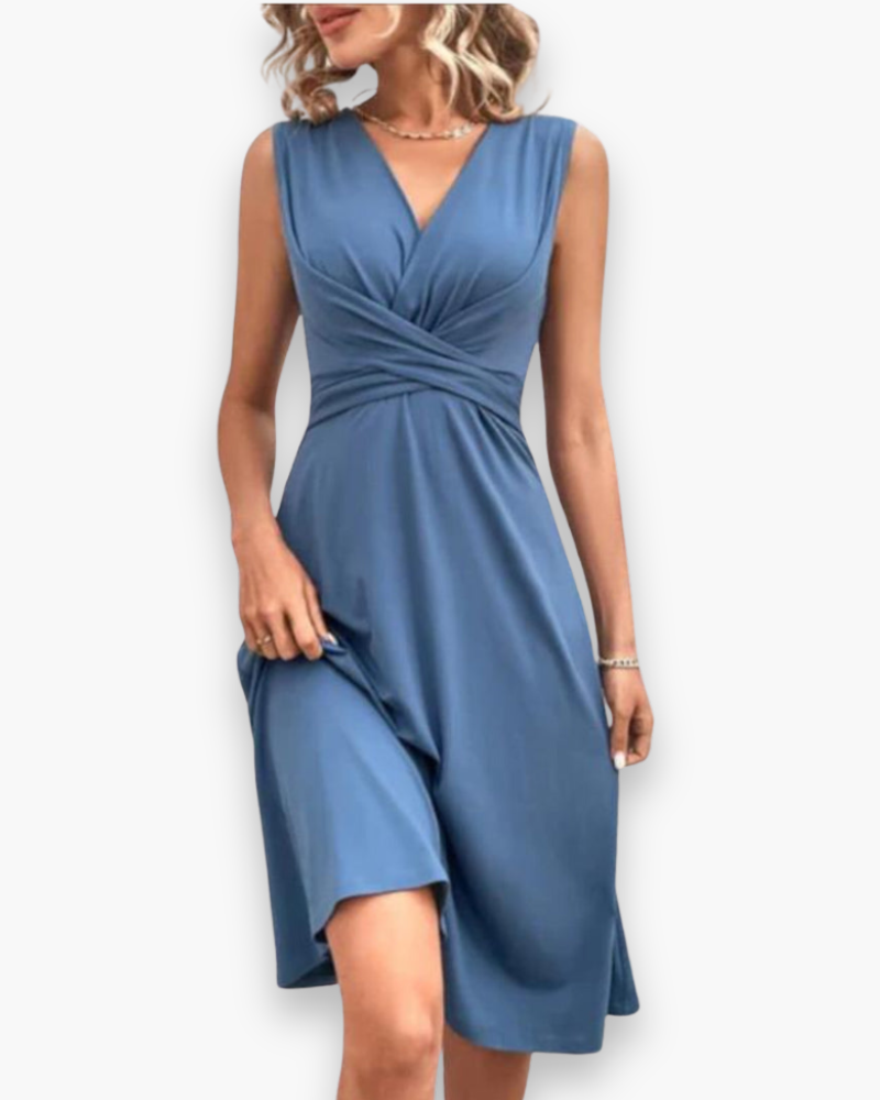 Damen Luftiges Midi Sommerkleid | Knielang Elegant