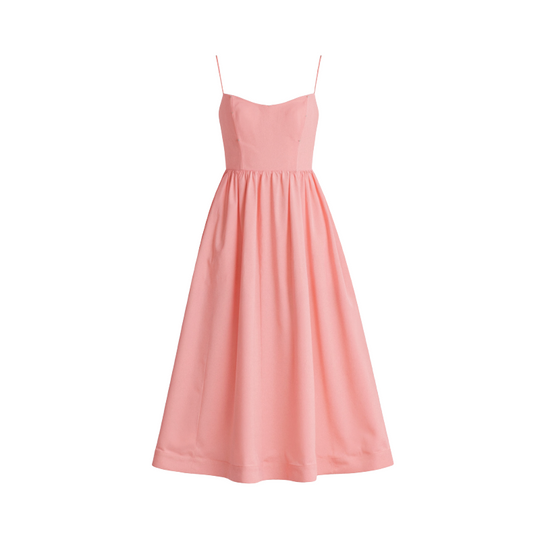 Abendkleid Damen | Spaghettiträger Midi Ausgestellter Rock
