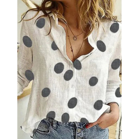 Dotted Class - Elegante Bluse Mit Pünktchenmuster