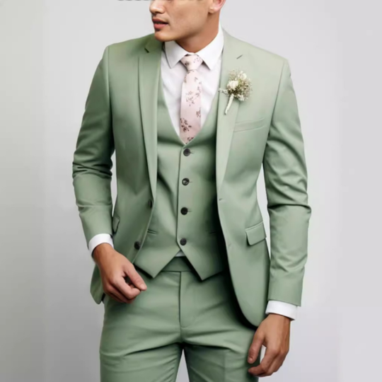 Herren Anzug 3-teilig Slim Fit | Hochzeitsgäste mit Schmalem Sakko