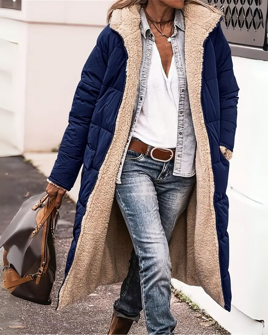 Winterjacke Damen Lang Kapuze | Offenes Design