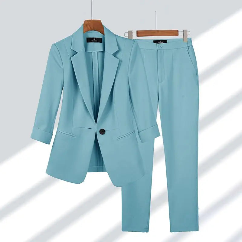 Damen Blazer Set mit Hose | Hüftlang