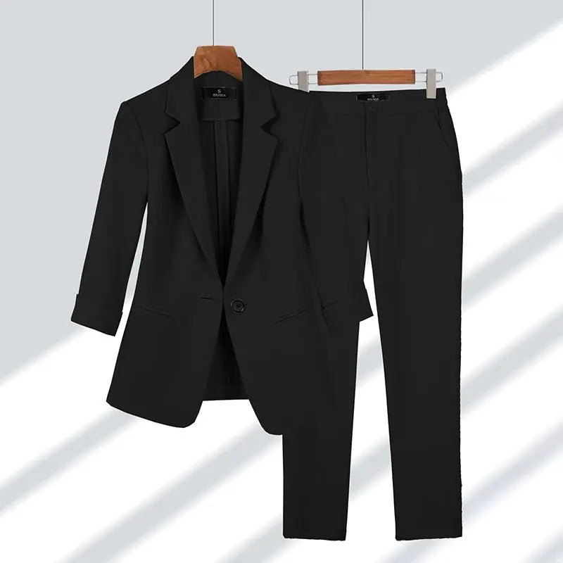 Damen Blazer Set mit Hose | Hüftlang