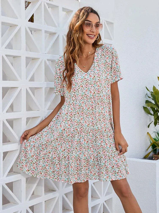 Blumen Sommerkleid - Fröhlich Und Perfekt Für Warme Tage