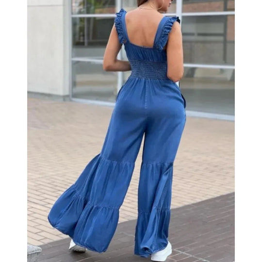 Gehörnter Jumpsuit mit Hosenträgern