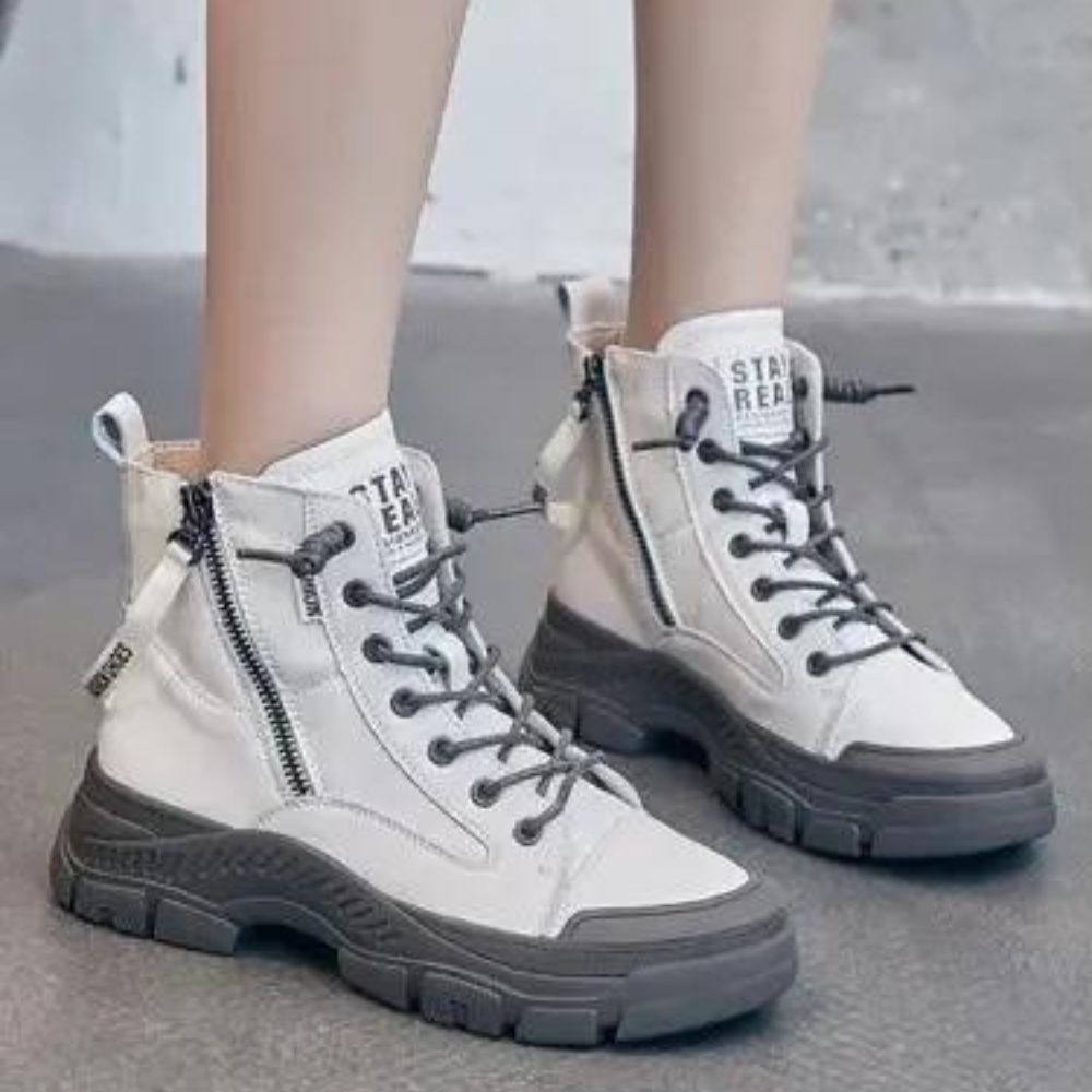 Margot - Elegante Hohe Sneaker-Stiefel Mit Reißverschluss