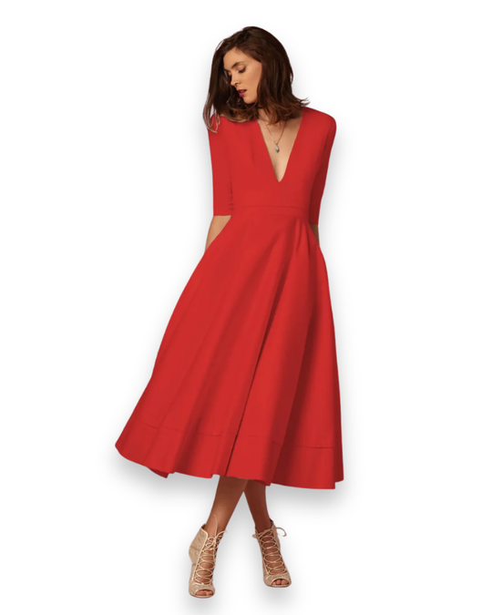 Damen Elegantes Festliches Kleid | Prinzessinnenkleid für Hochzeitsgast