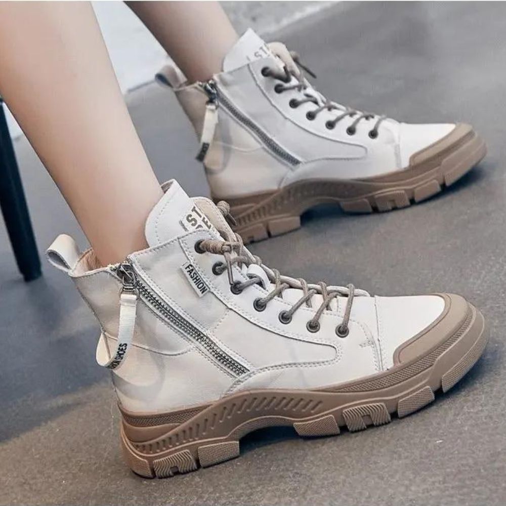 Margot - Elegante Hohe Sneaker-Stiefel Mit Reißverschluss