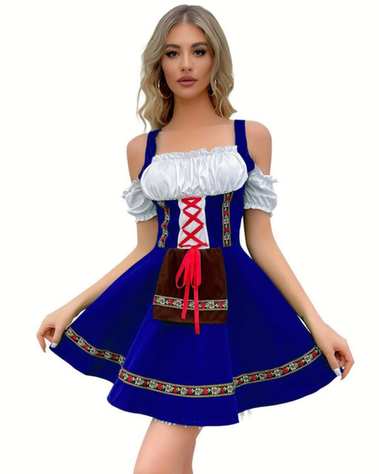Damen Schulterfreies Trachten Dirndlkleid | Mini