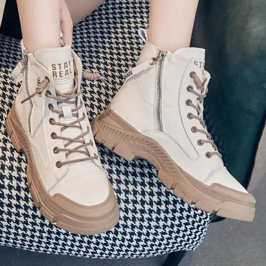 Margot - Elegante Hohe Sneaker-Stiefel Mit Reißverschluss