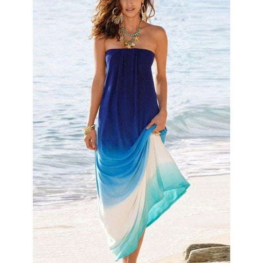 Grace - Wunderbares Strandkleid Mit Farbverlaufdruck