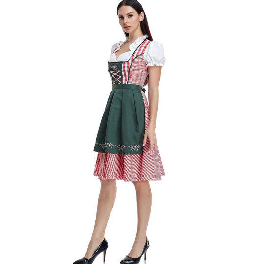 Damen Traditionelles Elegantes Dirndlkleid | Midi