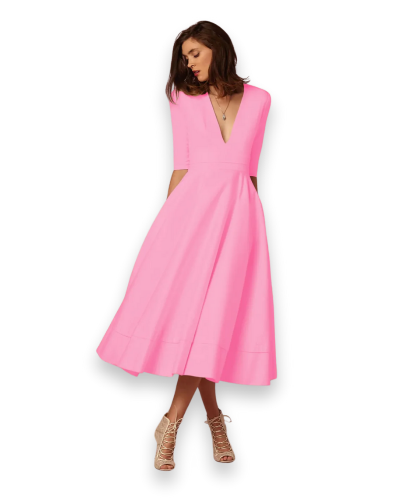 Damen Elegantes Festliches Kleid | Prinzessinnenkleid für Hochzeitsgast