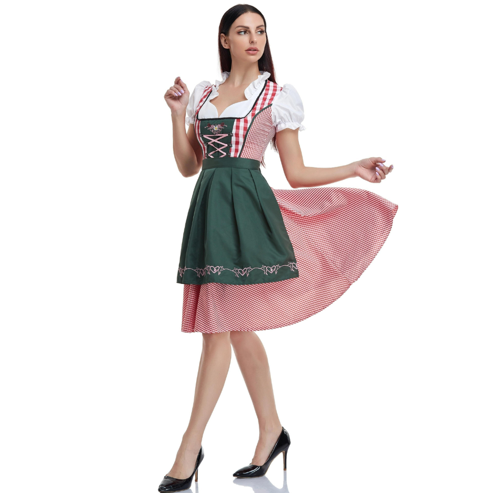 Damen Traditionelles Elegantes Dirndlkleid | Midi