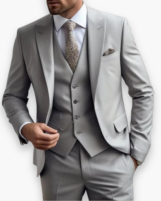 Herren anzug 3-teilig slim fit | Hochzeitsgäste Festlicher Stil mit 5 Knopf Weste