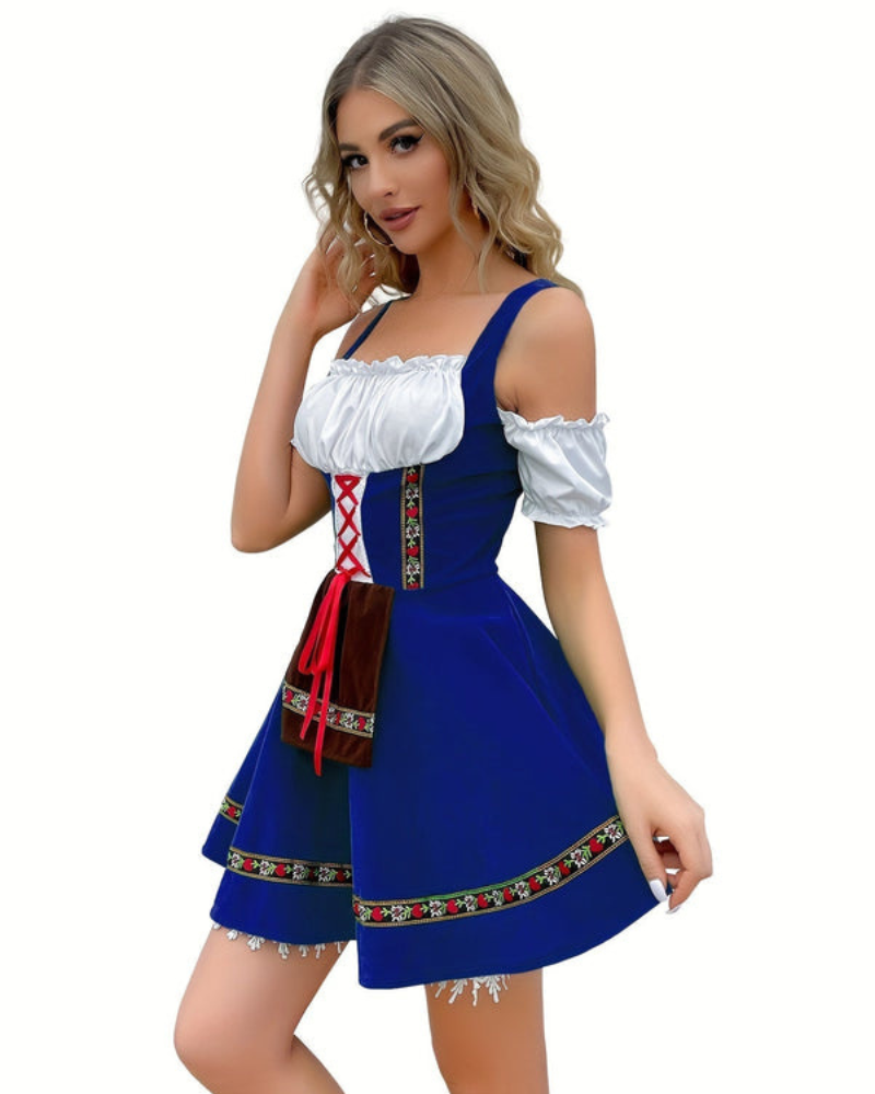 Damen Schulterfreies Trachten Dirndlkleid | Mini