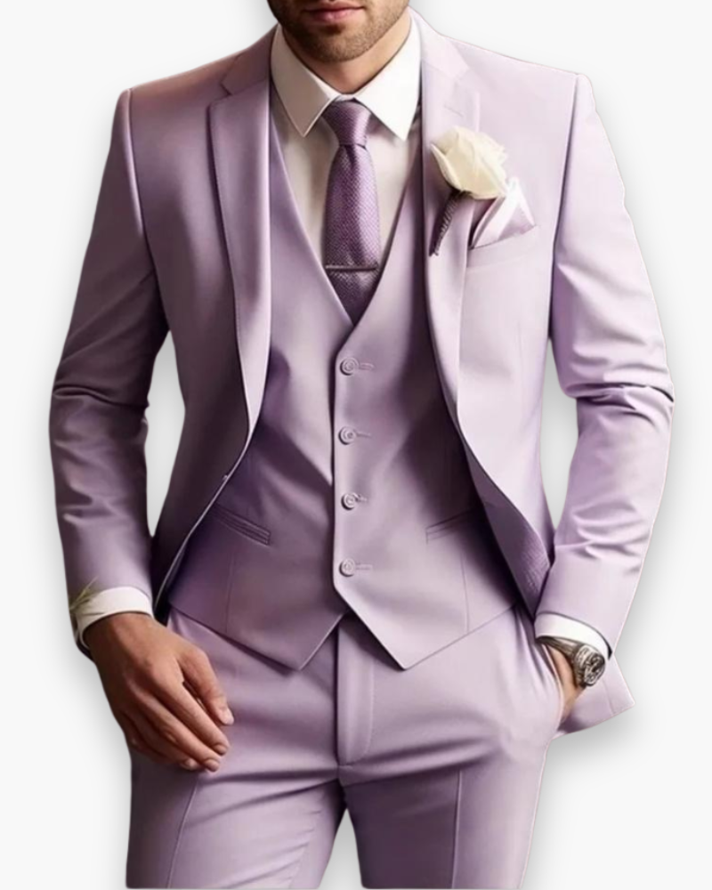 Herren anzug 3-teilig slim fit | Hochzeitsgäste Festlicher Stil mit 5 Knopf Weste