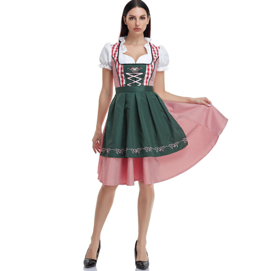 Damen Traditionelles Elegantes Dirndlkleid | Midi