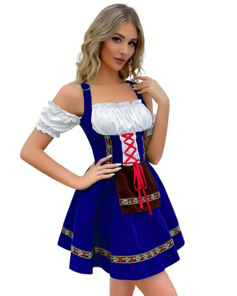 Damen Schulterfreies Trachten Dirndlkleid | Mini