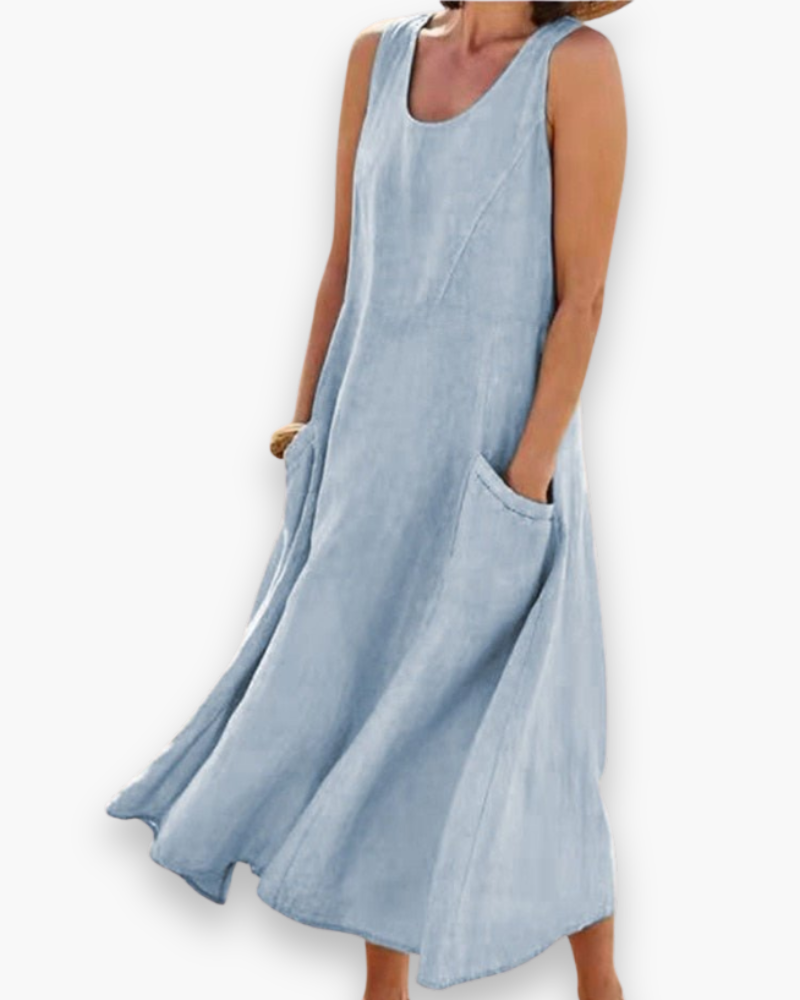 Damen Luftiges Sommerkleid | Elegant Midi