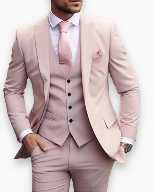 Herren anzug 3-teilig slim fit | Hochzeitsgäste Festlicher Stil mit 5 Knopf Weste
