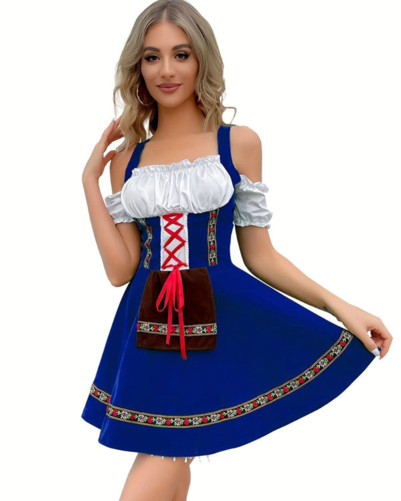 Damen Schulterfreies Trachten Dirndlkleid | Mini