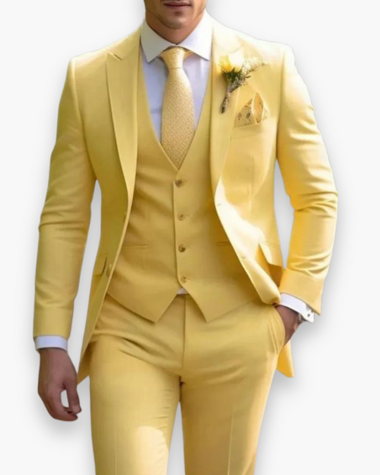 Herren anzug 3-teilig slim fit | Hochzeitsgäste Festlicher Stil mit 5 Knopf Weste