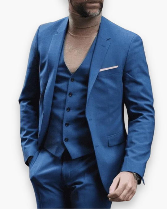 Herren anzug 3-teilig slim fit | Hochzeitsgäste Festlicher Stil mit 5 Knopf Weste