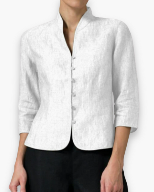 Damen Elegante Bluse mit Stehkragen | Vielseitig