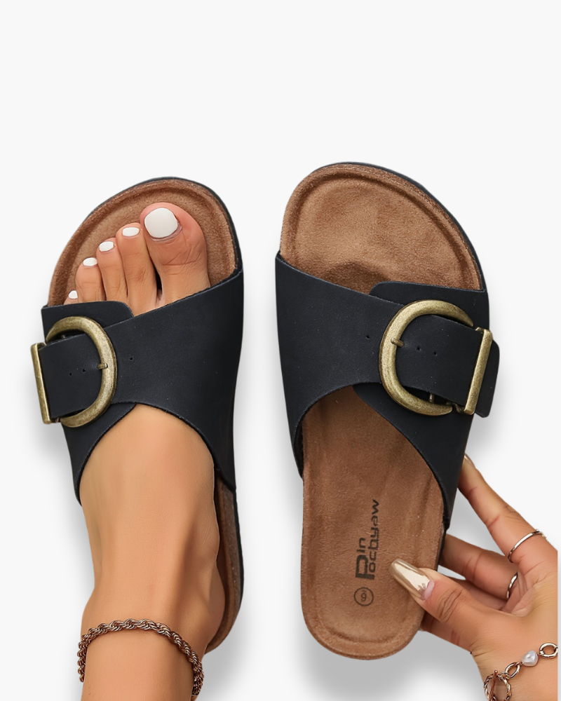 Damen Elegante Sandalen | Mit Schnallenriemen