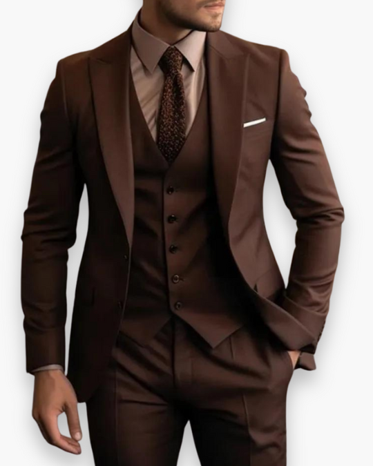 Herren anzug 3-teilig slim fit | Hochzeitsgäste Festlicher Stil mit 5 Knopf Weste