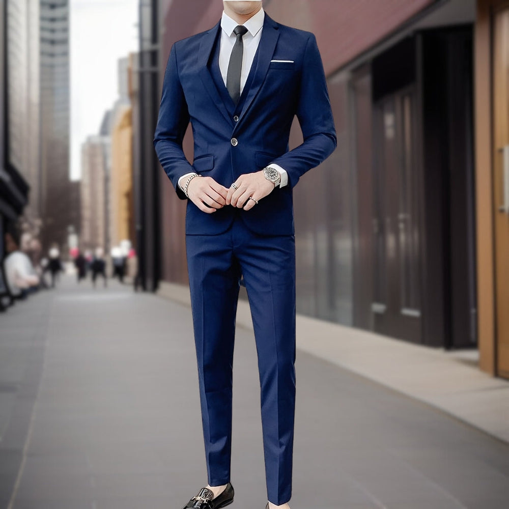 Herren Anzug 3-teilig Slim Fit | Hochzeitsgäste Zeitlos Klassisch Festlich