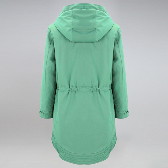 Winterjacke Damen Kapuze | Mit Knopfleiste und Kordelzug