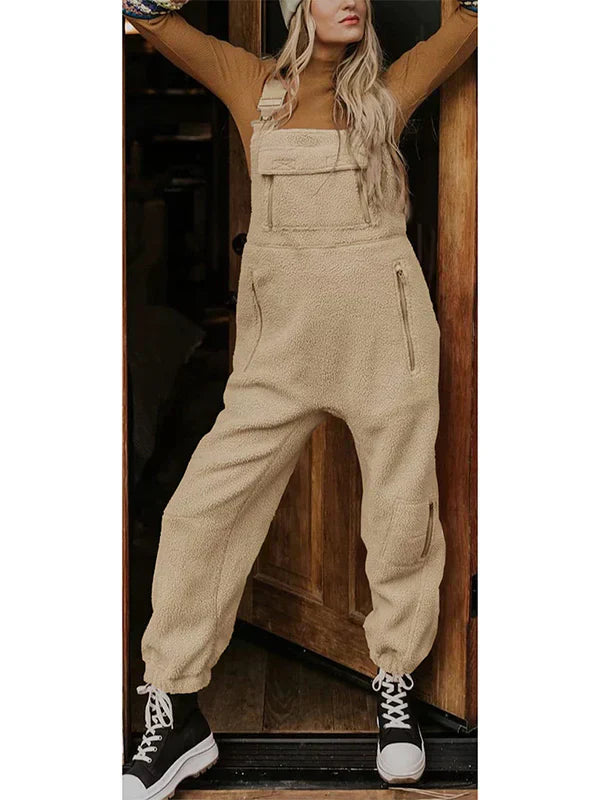 Carla - Thermischer Fleece-Overall Mit Reißverschlusstaschen Für Damen