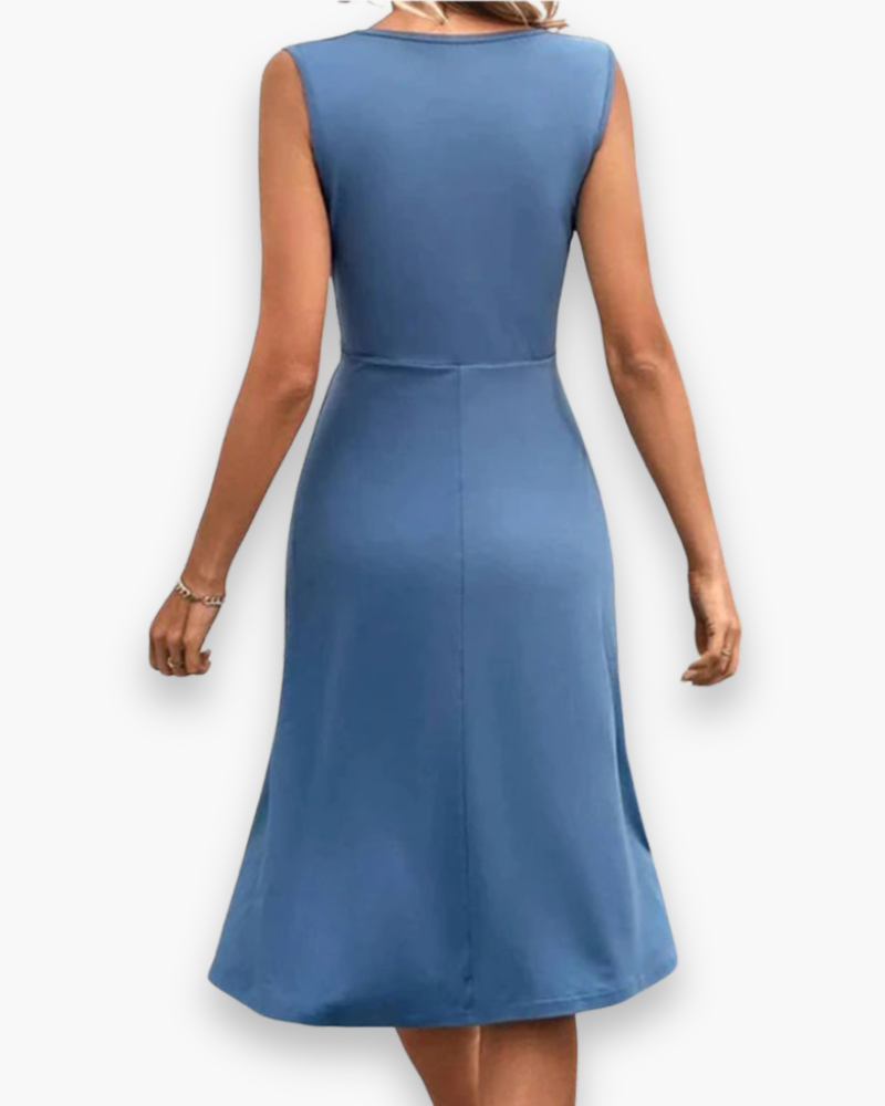 Damen Luftiges Midi Sommerkleid | Knielang Elegant