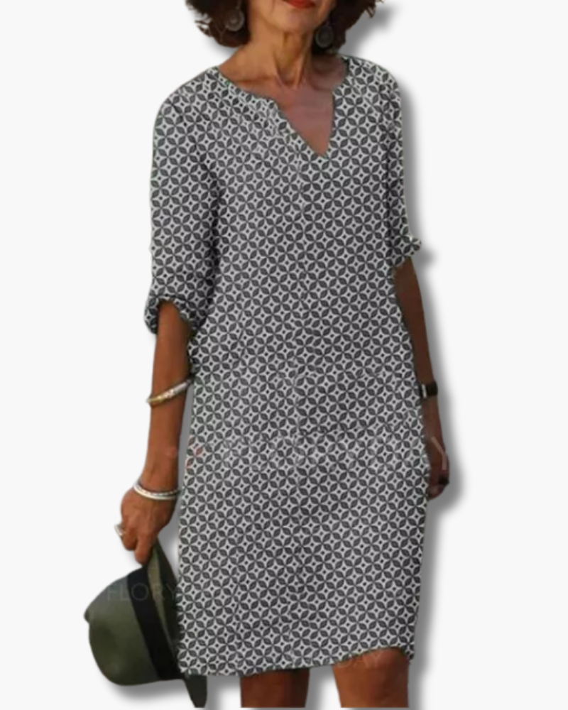 Damen Elegantes Lockeres Kleid | Sommer Midi