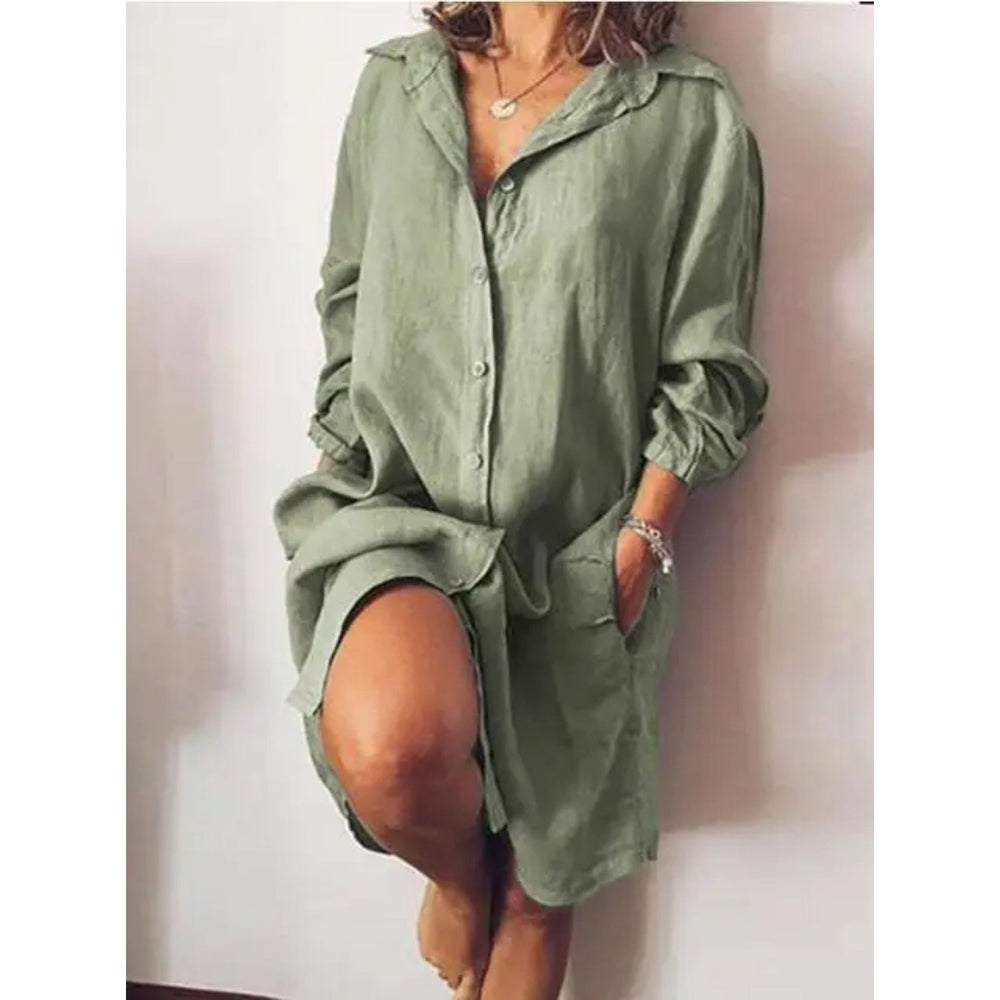 Emerald Wrap - Grüne Bluse Mit Wickelkragen