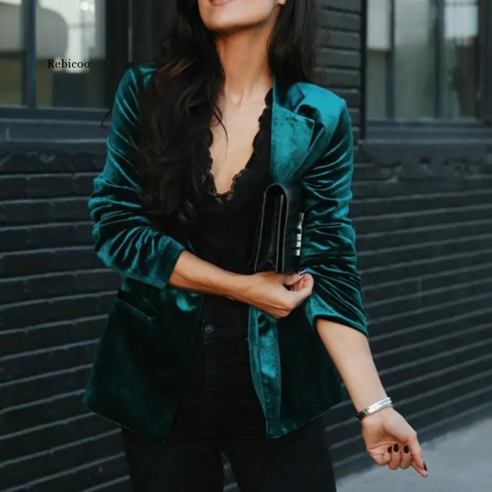 Damen Blazer mit Knöpfen | Langer Schnitt