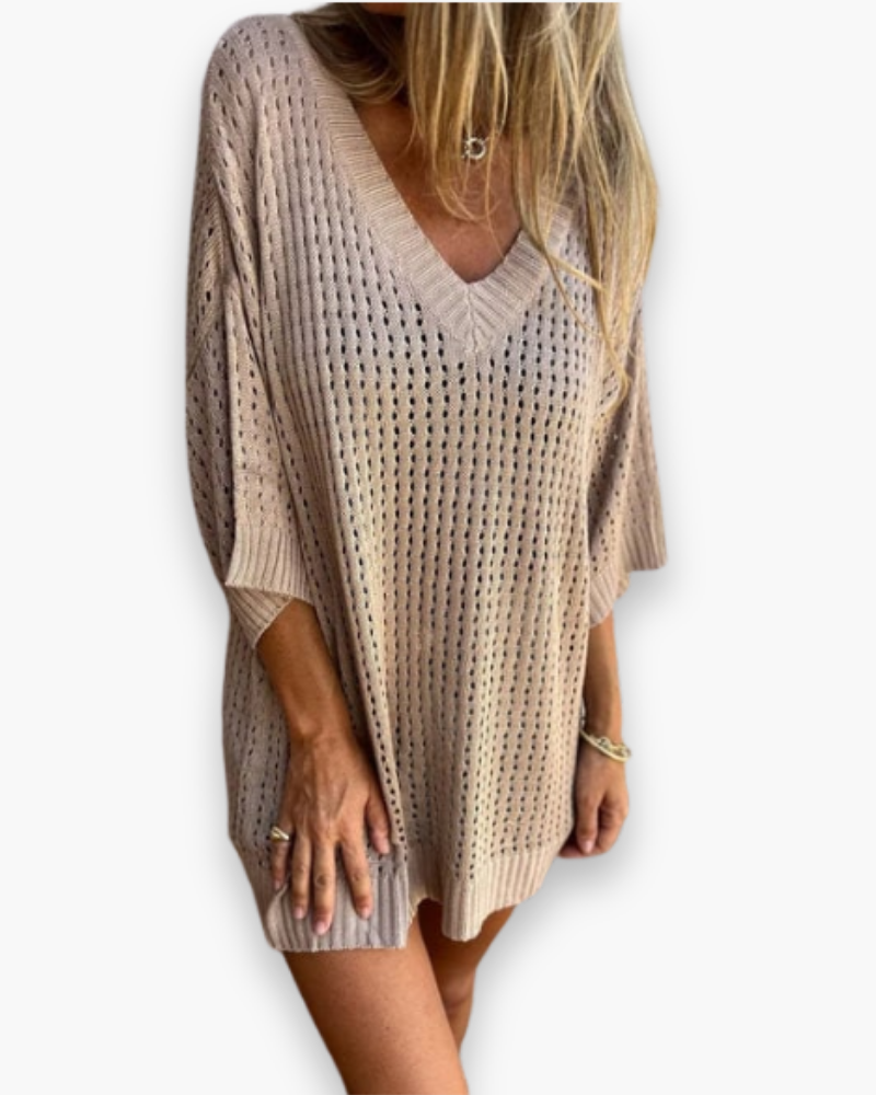 Damen Elegantes Freizeit Top | V-Ausschnitt