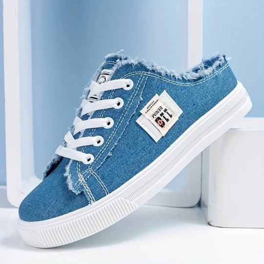 Snow - Weiße Denim Canvas Schuhe